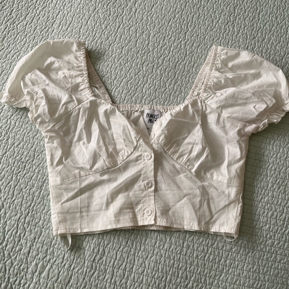 Princess Polly White Milkmaid Top
